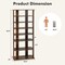 7-Tier Dual 14 Pair Shoe Rack Free Standing Concise Shelves Storage